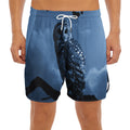 Full Moon Night Owl Print Men's Split Running Shorts