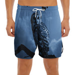 Full Moon Night Owl Print Men's Split Running Shorts