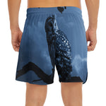 Full Moon Night Owl Print Men's Split Running Shorts