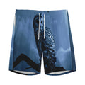 Full Moon Night Owl Print Men's Athletic Shorts
