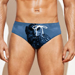 Full Moon Night Owl Print Men's Swim Briefs