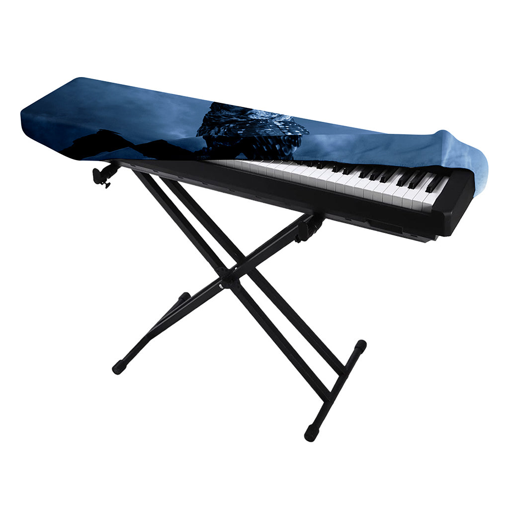 Full Moon Night Owl Print Piano Keyboard Cover