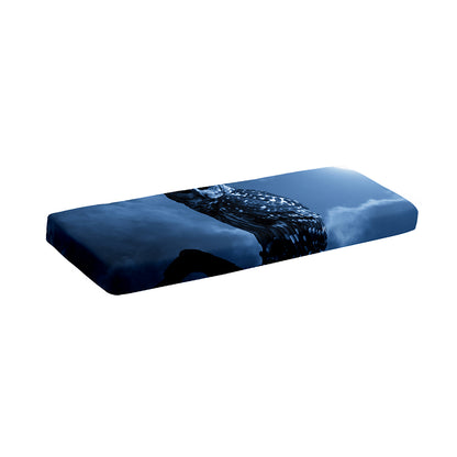 Full Moon Night Owl Print Piano Keyboard Cover