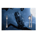 Full Moon Night Owl Print Placemat