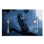 Full Moon Night Owl Print Placemat