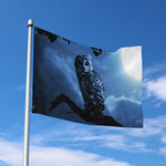 Full Moon Night Owl Print Polyester Flag