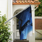 Full Moon Night Owl Print Polyester Flag