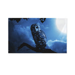 Full Moon Night Owl Print Polyester Flag