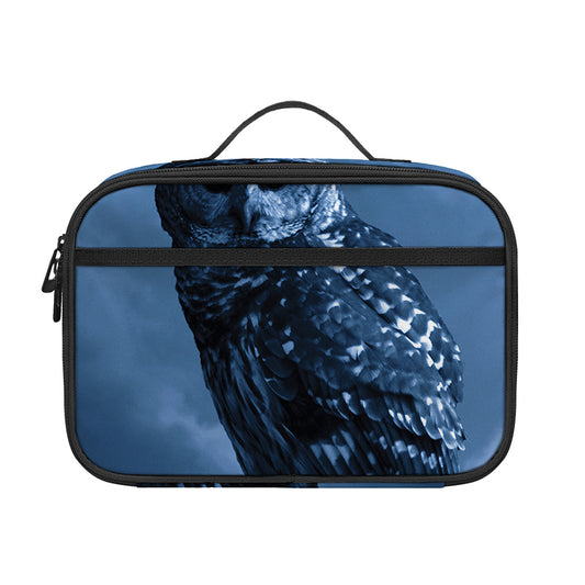 Full Moon Night Owl Print Portable Lunch Bag
