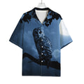 Full Moon Night Owl Print Rayon Hawaiian Shirt