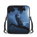 Full Moon Night Owl Print Rectangular Crossbody Bag