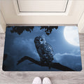 Full Moon Night Owl Print Rubber Doormat