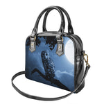 Full Moon Night Owl Print Shoulder Handbag