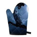 Full Moon Night Owl Print Single Oven Mitt