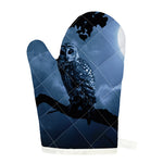 Full Moon Night Owl Print Single Oven Mitt