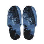 Full Moon Night Owl Print Slippers