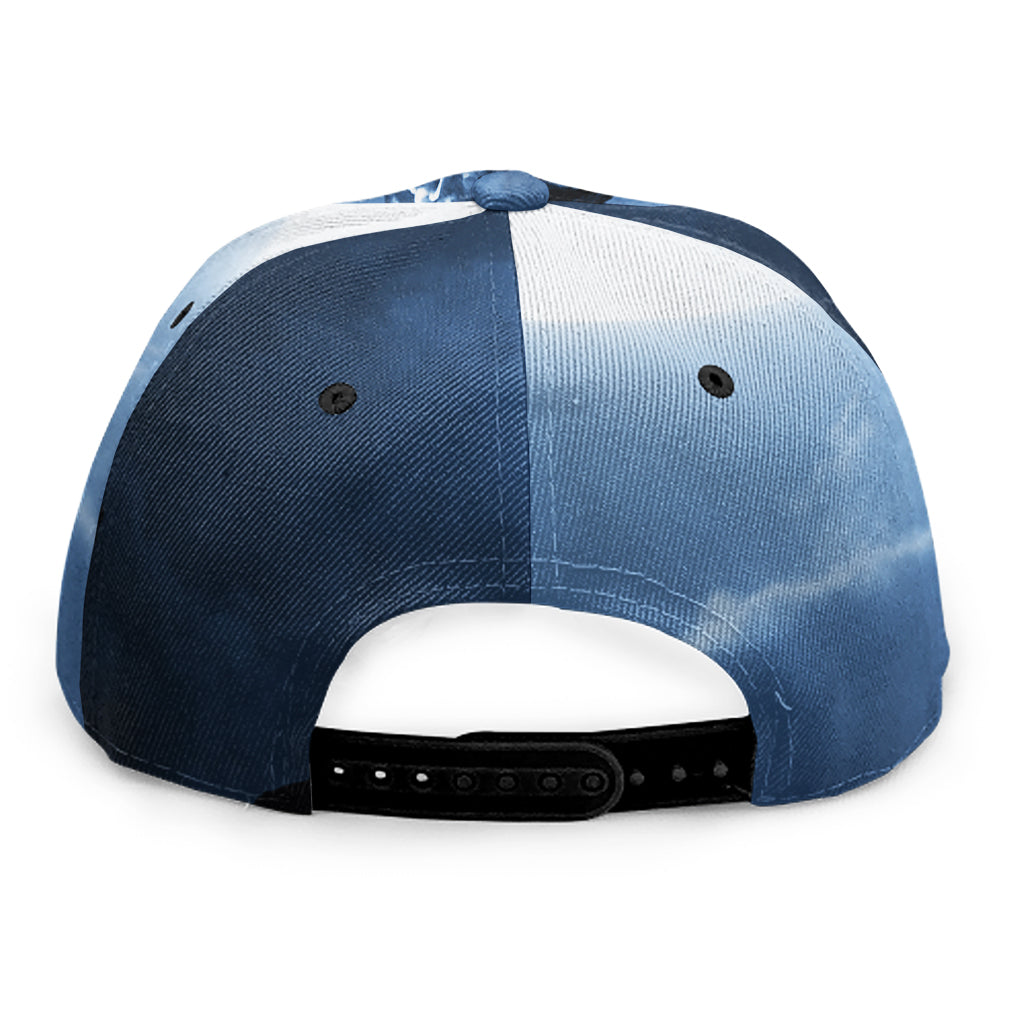Full Moon Night Owl Print Snapback Cap