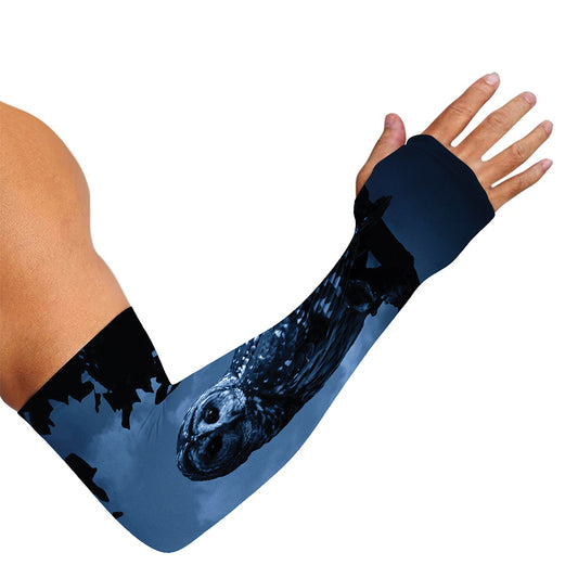 Full Moon Night Owl Print Sun Protection Arm Sleeves