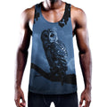 Full Moon Night Owl Print Men's Workout Tank Top