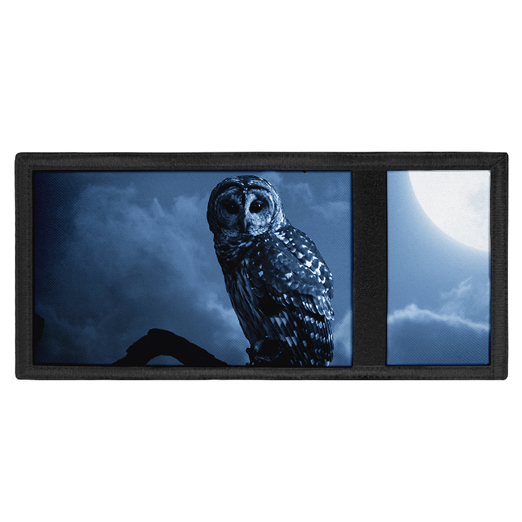 Full Moon Night Owl Print Trifold Wallet