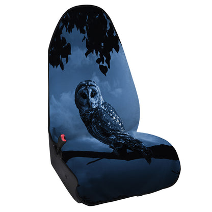 Full Moon Night Owl Print Waterproof Car Seat Cover