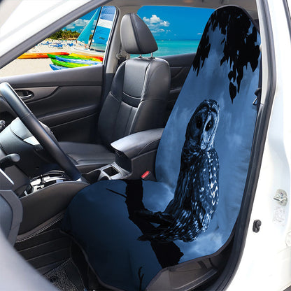 Full Moon Night Owl Print Waterproof Car Seat Cover