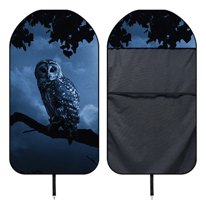 Full Moon Night Owl Print Waterproof Car Seat Cover