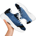 Full Moon Night Owl Print White Chunky Shoes