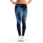 Full Moon Night Owl Print Women's Leggings