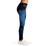 Full Moon Night Owl Print Women's Leggings