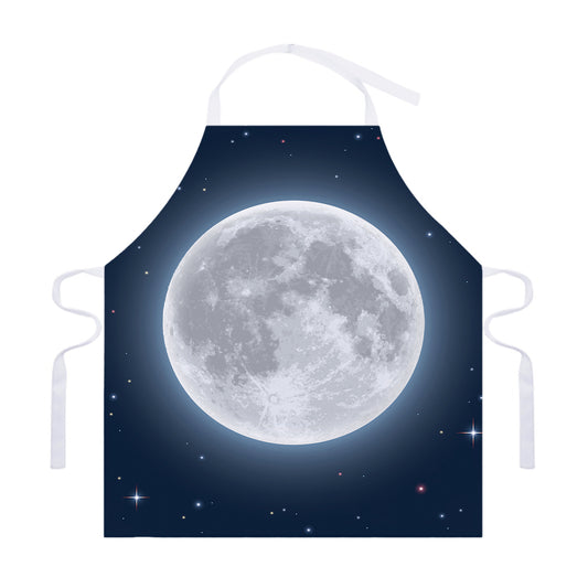 Full Moon Print Adjustable Apron
