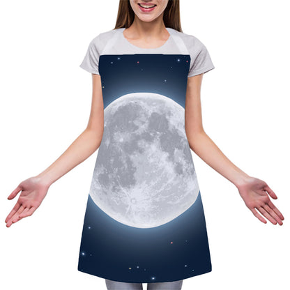 Full Moon Print Adjustable Apron