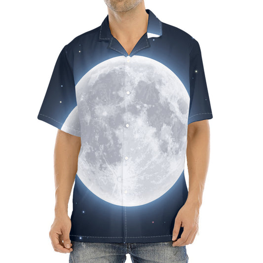 Full Moon Print Aloha Shirt
