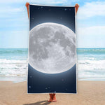 Full Moon Print Beach Towel