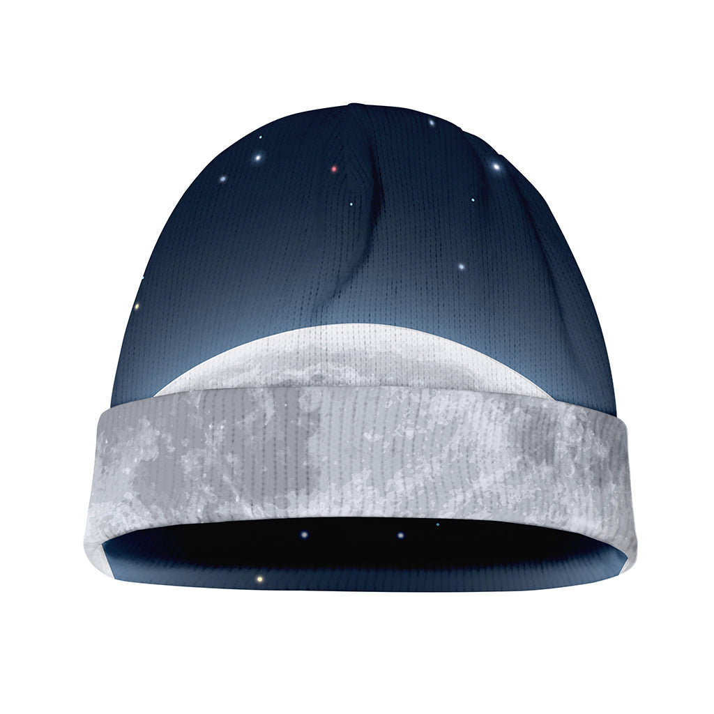 Full Moon Print Beanie