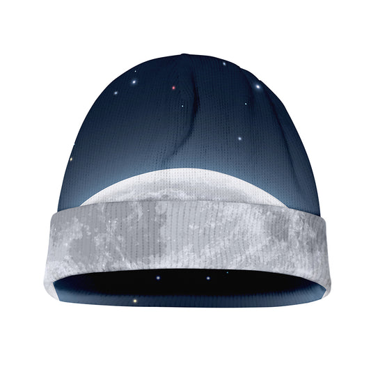 Full Moon Print Beanie