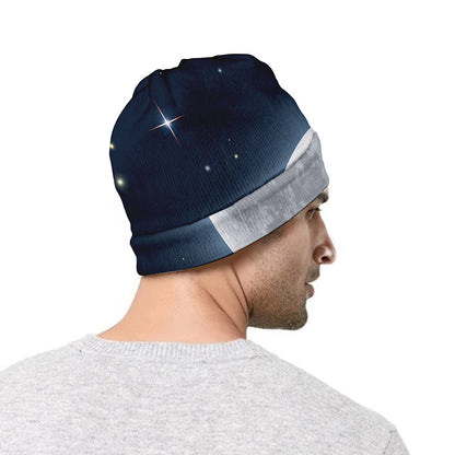 Full Moon Print Beanie