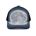 Full Moon Print Black Mesh Trucker Hat