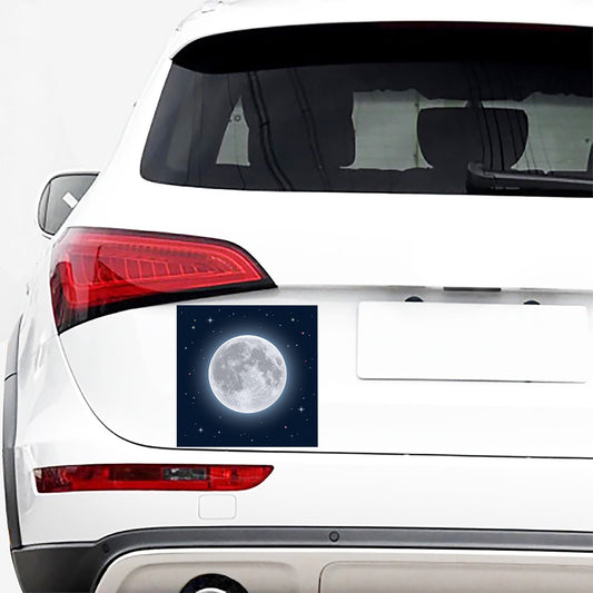 Full Moon Print Car Sticker