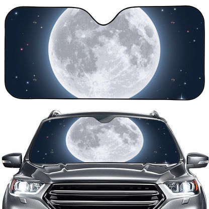 Full Moon Print Car Windshield Sun Shade
