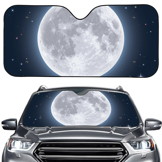 Full Moon Print Car Windshield Sun Shade