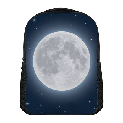 Full Moon Print Casual Backpack