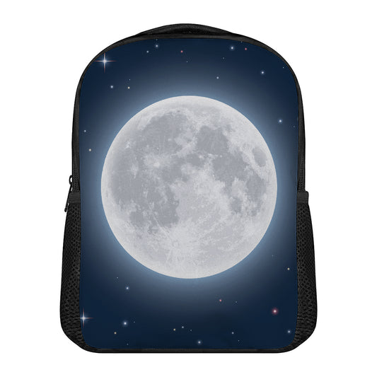 Full Moon Print Casual Backpack