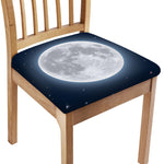 Full Moon Print Chair Cushion Cover
