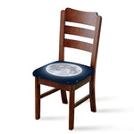 Full Moon Print Chair Cushion Cover