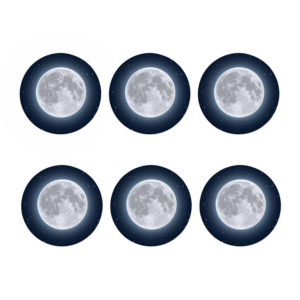 Full Moon Print Coaster Set