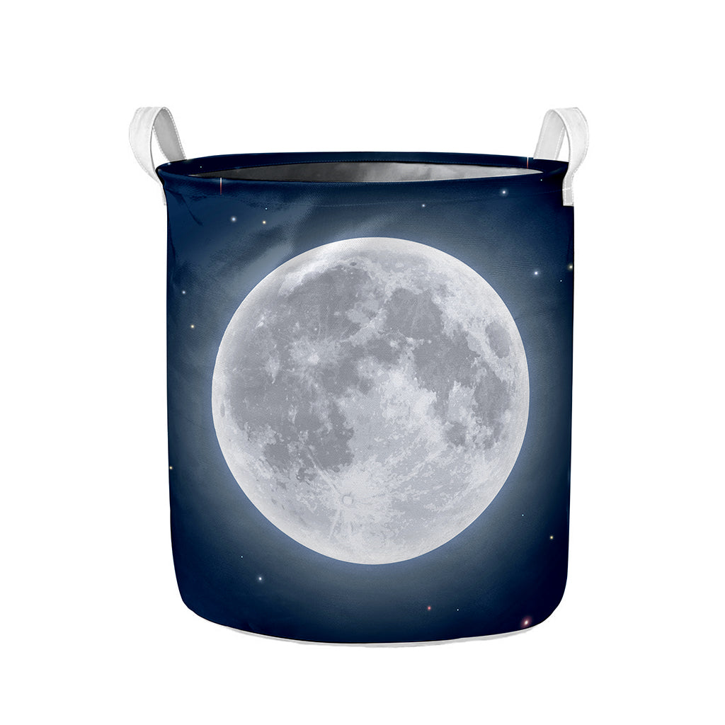 Full Moon Print Collapsible Laundry Basket