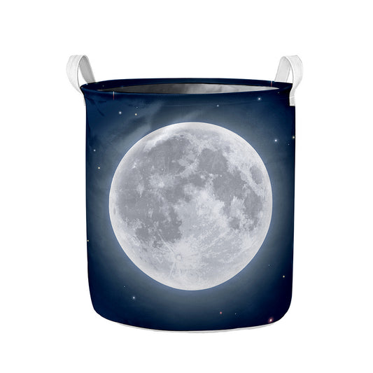 Full Moon Print Collapsible Laundry Basket