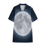 Full Moon Print Cotton Hawaiian Shirt