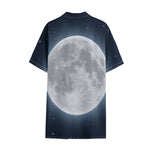 Full Moon Print Cotton Hawaiian Shirt